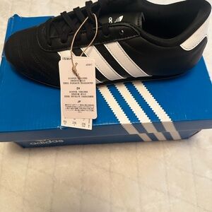 Adidas Women  Black and White Tarkwondo Lace Athletic Shoes- BNIB